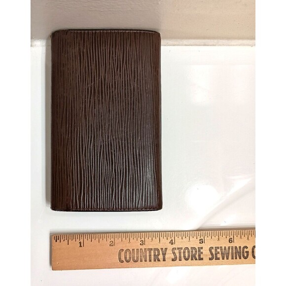 Louis Vuitton Epi Tressor Wallet Brown Leather Authentic Approx 6 x 4 Inches - Picture 11 of 15